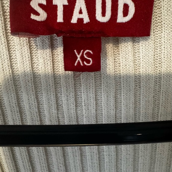 STAUD Ribbed Knit Sweater in Cream - Picture 2 of 4